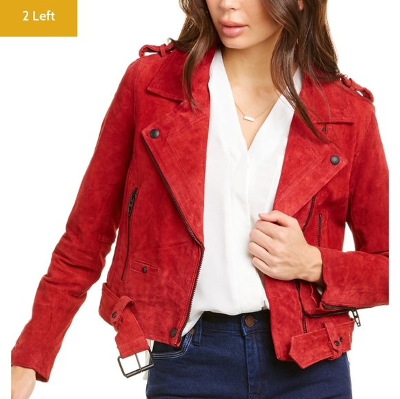 LULU'S Burgundy suede moto jacket - Picture 1 of 8